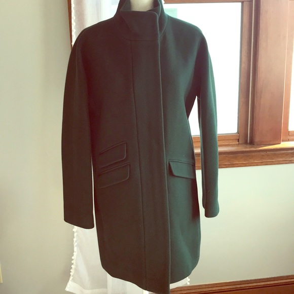 J. Crew Jackets & Blazers - J.Crew Cocoon coat dark green